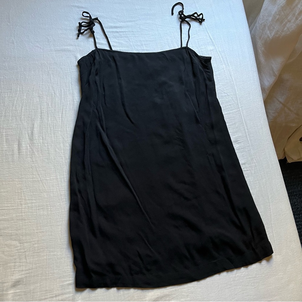 Reformation black sleeveless mini dress